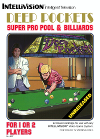 Deep Pockets: Super Pro Pool and Billiards Intellivision US box art